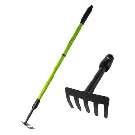 Telescopic Handle Five-tooth Rake (Option: 1pc)