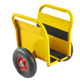 All-terrain Movement With Heavy Panel Cart, Flat Cart, Two Nice Handles, 10 Inch Solid Rubber Tires, Overweight 1000 Pounds, Heavy Duty Drywall A (Color: Yellow)