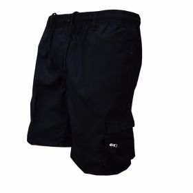 Men's Casual Working Pants Shorts Loose Summer Outdoor Workout Pants (Option: Black-S)